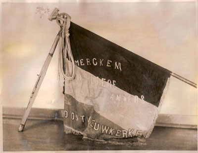 Drapeau du 1er Rgiment de Chasseurs  Pied - Caserne de Hemer (Allemagne 1955)